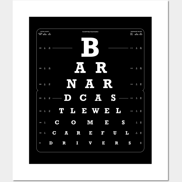 Barnard Castle Eye Test dark version Wall Art by EliseDesigns